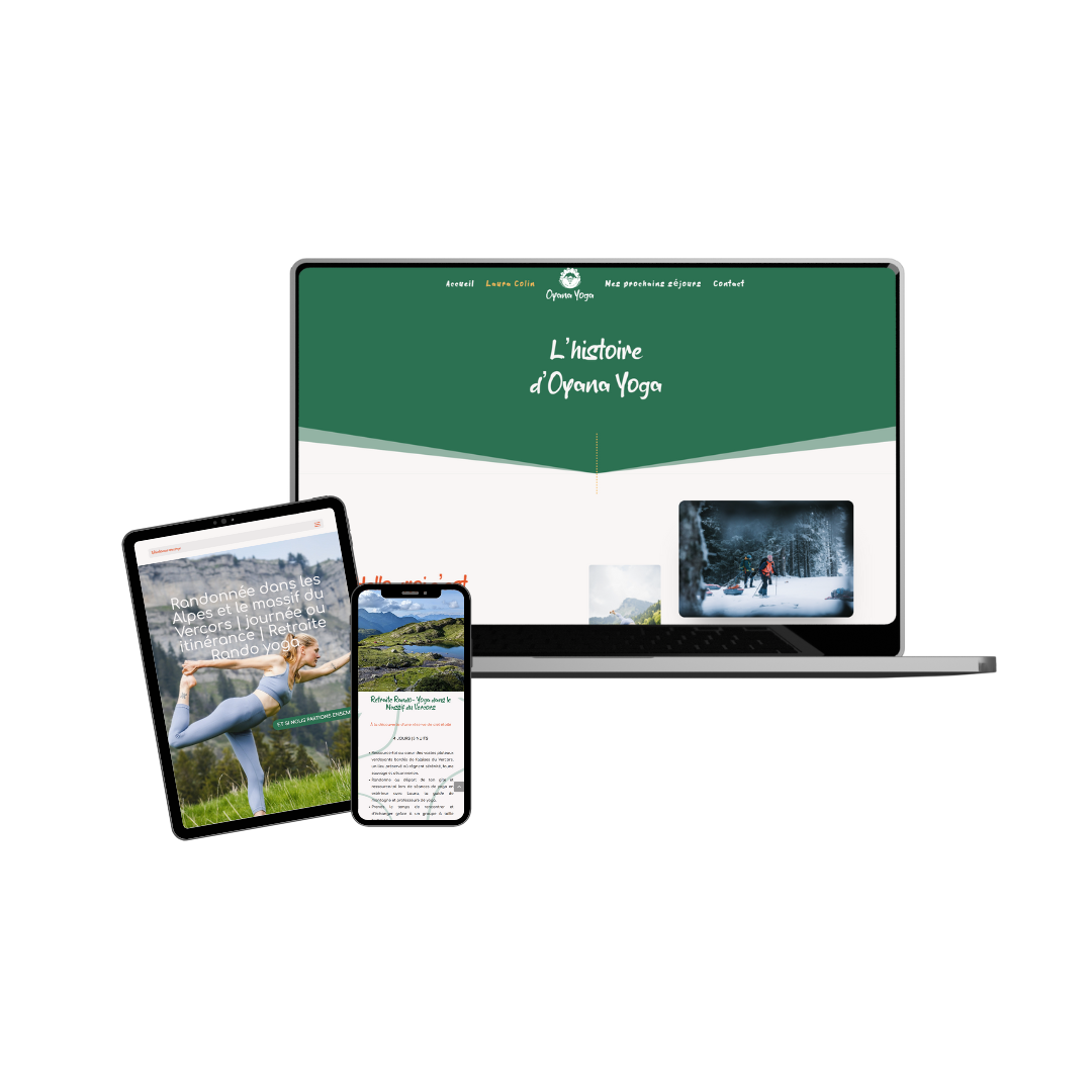Site internet éco-conçu Oyana Yoga Lux- Lucile Orlando